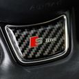 Volant Emblème Autocollant 3D Stickers Badge Logo S Lline Fibre Carbone Pour Audi A3 A4 A4L A6L TT-1