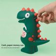Ahageek Tirelire dinosaure vert en résine - Cadeau d'anniversaire créatif pour enfants garçons et filles75-1