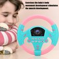 Drfeify Outil volant Volant de Copilote avec Musique Jouet Intelligent Éducatif pour Bébé Enfants (Rose Bleu)-1
