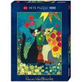 Puzzle MERCIER Flowerbed Wachtmeister - 1000 pièces - 50 x 70 cm - Animaux Adulte Intérieur-1