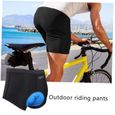 Sous-vêtements à vélo pour hommes, sous-bois 3D rembourré antidérapant respirant et adsorbant shorts de bicyclette noir l-1