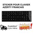 Lot 4 Stickers Autocollant AZERTY NOIR Complet Touches De Clavier Ordinateur-1