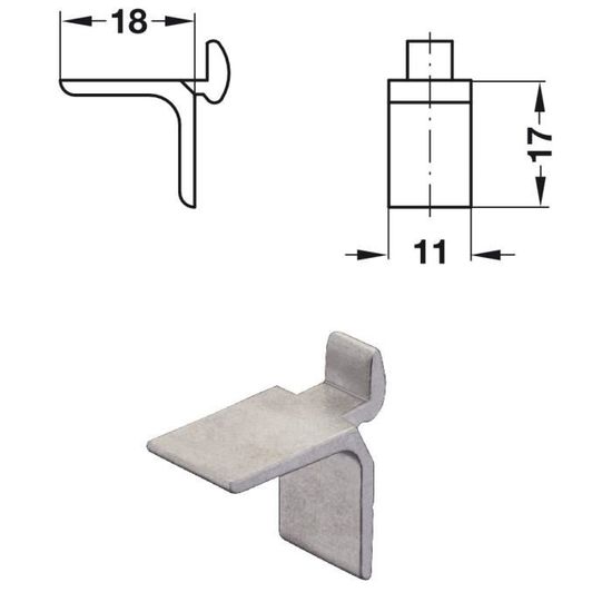 10X Taquet Étagère Acier Pour Crémaillère Armoire Métallique