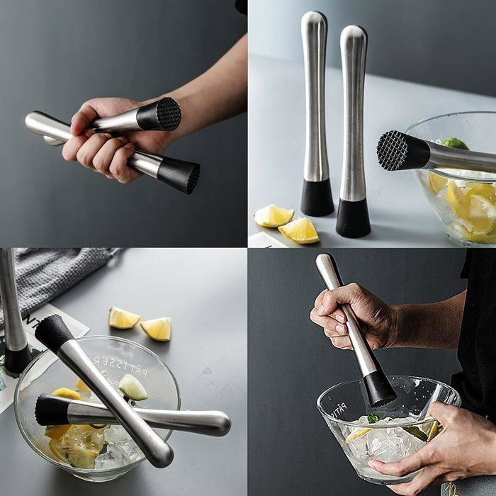 Cikonielf pilon à cocktail Accessoire de barman en acier inoxydable - Prêt-à-Porter
