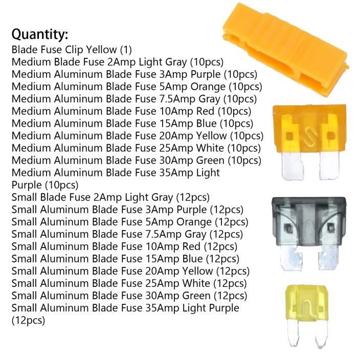 KIT DE FUSIBLES de voiture plaque de fusible de voiture type plat argent 30A-100 EUR 5,72 KIT DE FUSIBLES de voiture plaque de fusible de voiture type plat argent 30A-100 EUR 5,72