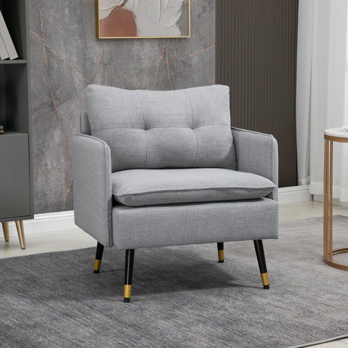 Fauteuil Relax Avec Pouf - HOMCOM - Siège Pivotant à 360° - Dossier Inclinable - Polyuréthane - 75 X 84 X 100 Cm - Gris