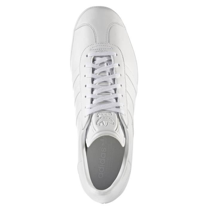 Baskets Adidas Gazelle blanc homme Blanc Cdiscount Chaussures