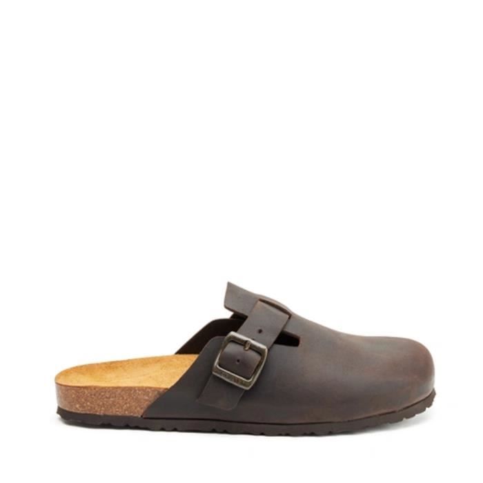 Chaussons Sabot en nubuck FRAU 19T9 Crazy S Micro Homme Marron