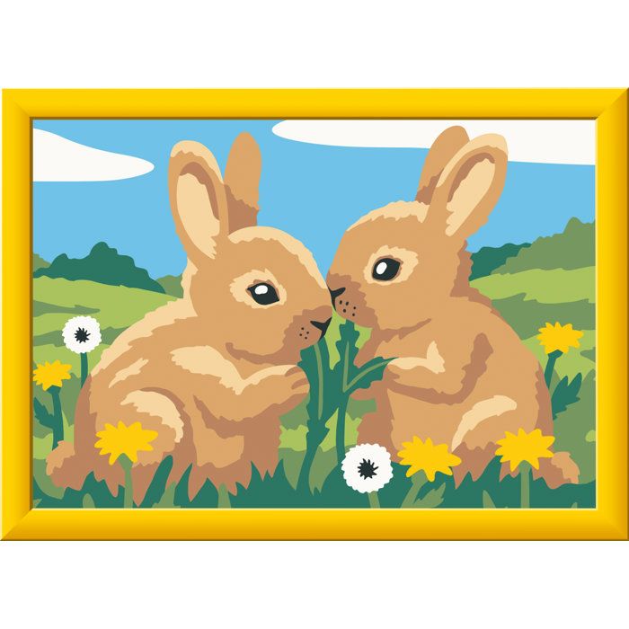 Ravensburger – CreArt Kids 13x18cm – Numéro d'art – Lapins Mignons – Kit de Peinture par numéros – Dès 7 Ans – 12023216 Ravensburger – CreArt Kids 13x18cm – Numéro d'art – Lapins Mignons – Kit de Peinture par numéros – Dès 7 Ans – 12023216