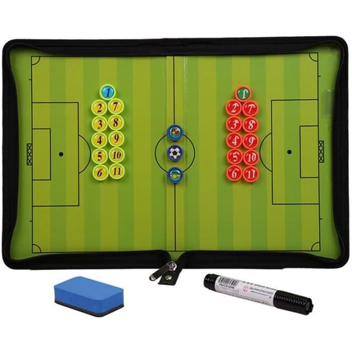 Tableau Tactique Magnétique Pliable Pour Futsal - Surface Effaçable, Avec Marqueurs Et éponge - Pour Entraîneurs Et Joueurs - 7