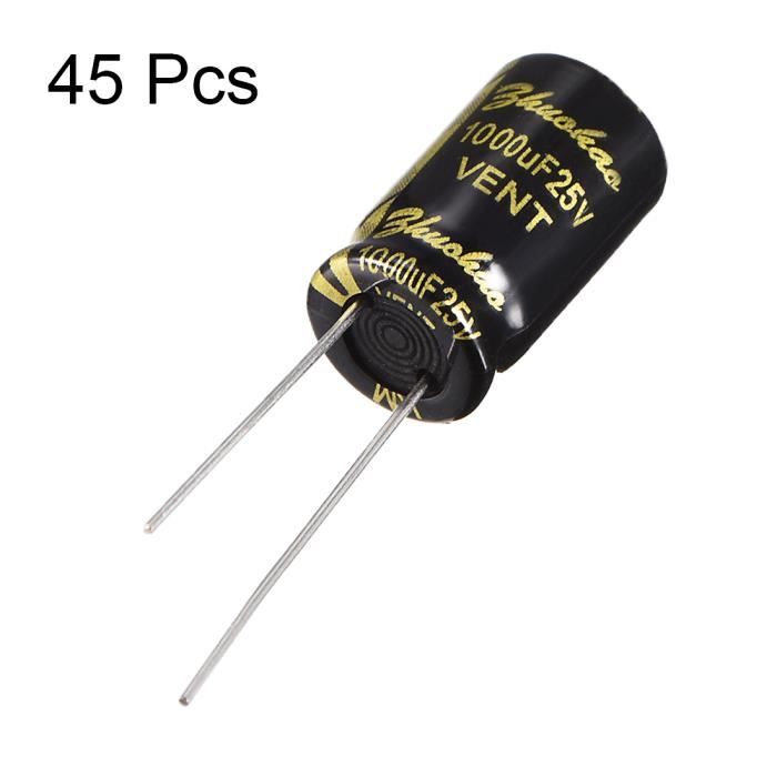 30 Condensateurs électrolytiques 330uF 35V – 8x16 Mm – Noir – Uxcell – Neufs