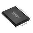 Disque Dur SSD Externe Portable 2TB 2To OTG Type-C USB Mini Taille Noir avec Pochette Sac de Stockage en Tissu-2