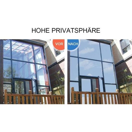 RMane Film miroir autocollant pour fenêtre de toit, protection UV