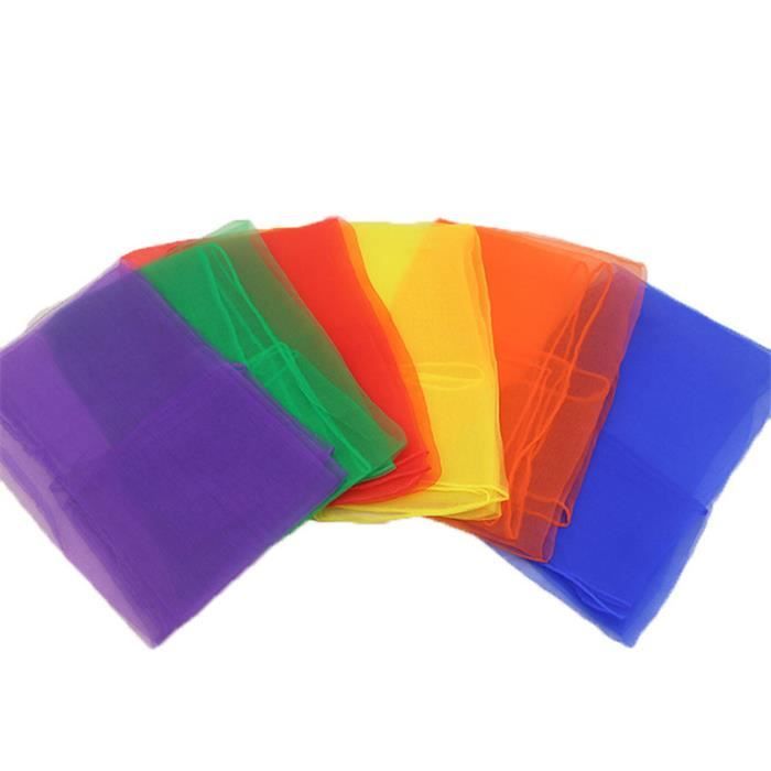 25 Foulards De Jonglage En Mousseline - 60x60cm, Colorés - Pour Danse, Gymnastique, Spectacle Enfants
