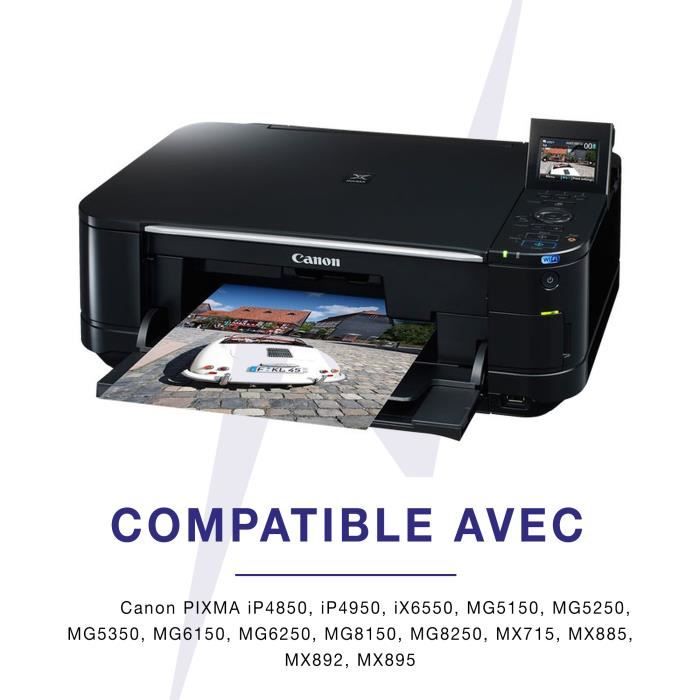 Lot De 10 Cartouches Compatibles Pour Canon Pixma MG5250 MG6150 MG8150 - Encre Couleur Et Noire