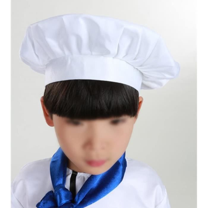 Chapeau de Chef Unisexe Toque de Cuisinier Blanc Chapeau de Boulanger Coton  Réglable Chapeau de Chef Cuisine Uniforme Chapeau Restaurant Fête Cuisson  Accessoires de Cuisson : : Mode