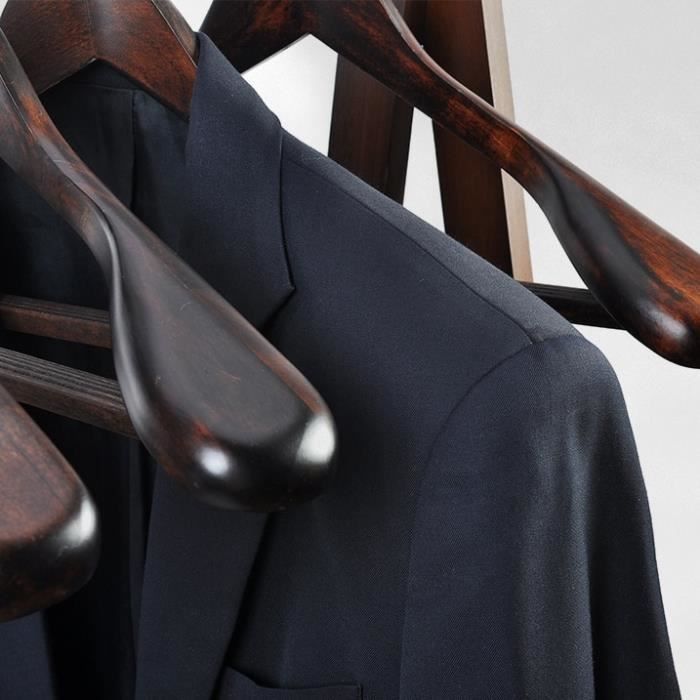 Cintres pour jupes en bois Eleganca 5 pièces - noir - cintre  multifonctionnel pour