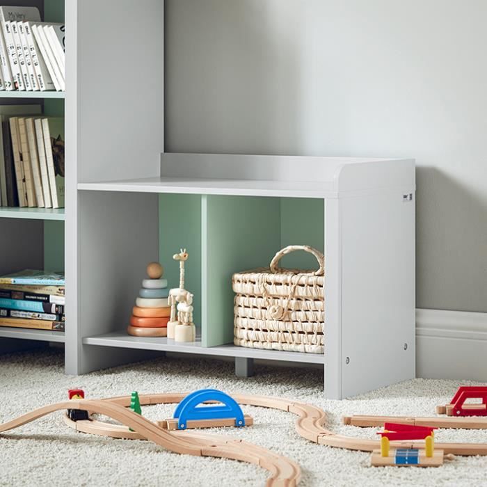 Bibliothèque à 5 compartiments, meuble de rangement pour enfant avec 5  compartiments ouverts