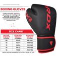 Gants de boxe RDX, gants de combat pour kickboxing, gants muay thai pour mma, gants de boxe en cuir, gants de boxe adulte, rouge-3