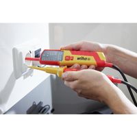 Wiha Testeur De Tension Et Continuité 12-1000V AC - VAT CAT IV Avec LED Et Piles AAA