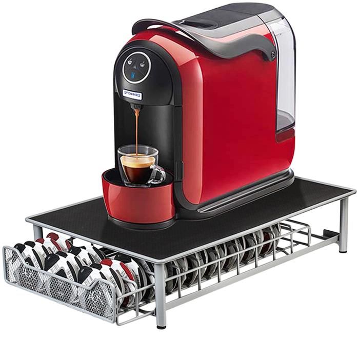 HUOLE Porte-dosettes de café, boîte de rangement en fer forgé pour