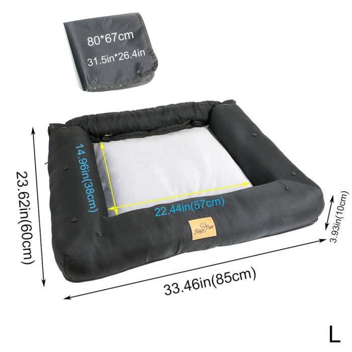 Siège Auto Pour Chien Et Chat - Tissu Oxford, Lavable, Pliable, Dimensions 40x35x25 Cm, Pour Petits Et Moyens Animaux