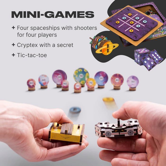 Original + IC4 Design Puzzle en Bois, Quezzle Space Adventures Jeu de Plateau, Meilleur Cadeau