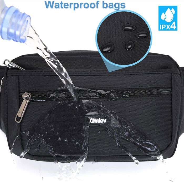 Sac Banane Dames Sécurité - Fanny Pack Étanché PU Pour Ville, Randonnée, Sport Et Voyage