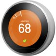 GOOGLE - Thermostat - Nest Learning Thermostat Stainless Steel-0