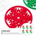 18 pièces créatif décoratif non-tissé napperons feutre sous-verres tasse pad flocon de neige tapis pour cuisine de  NAPPE DE TABLE-0