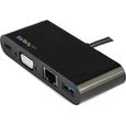 StarTech.com Adaptateur multiport USB-C pour ordinateur portable - VGA, USB 3.0, GbE et Power Delivery 60W (DKT30CVAGPD)-0