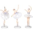 3 pièces Ballerine Figurines en danseur Sculpture décor pour la maison de bureau   STATUE - STATUETTE-0