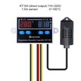 110 220V -contrôleur numérique de température et humidité,Thermostat,hygromètre,thermomètre et réfrigérateur,AC 110V,220V,DC 1-0