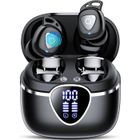 LASER GENETICS CARRON Ecouteurs Bluetooth Sans Fil, 2025 Écouteurs Bluetooth 5.4 Hi-Fi Stéréo, 40H Casque Intra-Auriculaires Avce 4 Enc Réduction[CAS498]