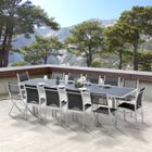 Salon de jardin Ensemble Modulo T 8/12 + F 8 + C 4 Full Verre Blanc Wilsa Garden
