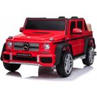 BENEO Voiture électrique Mercedes G650 MAYBACH, rouge, licence d'origine, alimentation par batterie 12V, portes ouvrantes, moteur 2 x 25 W