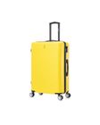 CELIMS FRANCE Valise Moyenne Taille 65cm | Valise Weekend | ABS | 4 roulettes 360° | Serrure Intégrée | Jaune