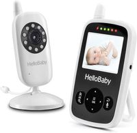 Babyphone Camera, 2.4'' Baby Phone Vidéo LCD Couleur Bébé Surveillance 2,4 GHz Capteur de Température Communication