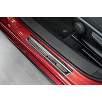 Seuils de porte V2A au design "Exclusive" pour Mazda 3 Typ BP année 2019- [Anthracite brossé]