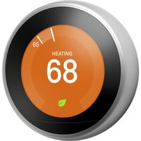 GOOGLE - Thermostat - Nest Learning Thermostat Stainless Steel