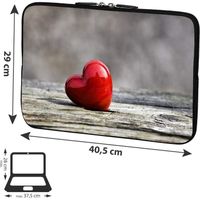 PEDEA Housse de protection en néoprène pour ordinateur portable 15,6 cm Love