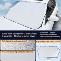 145x90cm Couverture Pare-Brise Voiture Magnétique, couverture de neige, Brise Anti Soleil, UV, Givre