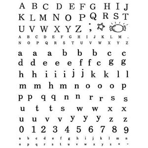 TAMPON DÉCORATIF ARTEMIO Set de 160 Tampons Transparents Alphabet