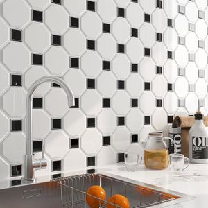 10 Pièces Credence Adhesive Pour Cuisine, Carrelage Adhesif Mural Cuisine Autocollants Muraux 3d En Pu Pour Carrelage Leger Et Luxueux 96220780