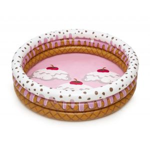 PATAUGEOIRE Piscine gonflable ronde Sundae Funday - AC-DÉCO - 160 x 38 cm - Mixte - Adulte - Rose
