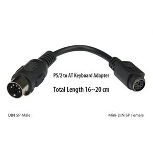 AT 5-Pin DIN to PS2 PS//2 Mini-DIN Keyboard Adapter