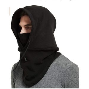Protège-Nuque pour Hommes et Femmes Bonnet en Polaire Épaisse Masque de Ski Capuche Coupe-Vent et Chaude Cagoule Épaisse à Double Couche