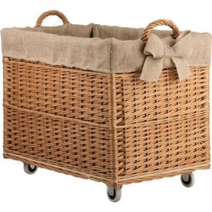 Doublure De Panier En Tissu Motif Marguerite - Lavable, Ajustée Pour Paniers Osier Ou Métal - Protection Et Décoration - Taille ~41x24x19 Cm