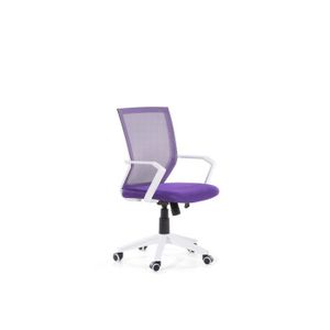 CHAISE DE BUREAU Beliani - Chaise de bureau violet foncé réglable en hauteur RELIEF