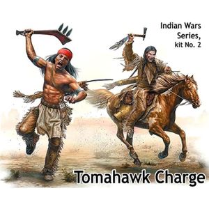 FIGURINE - PERSONNAGE Figurines Indiens - MASTER BOX - Indian Wars Series kit n°2 - 2 guerriers à assembler - Unique Coloris